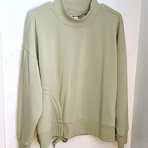 Knox Rose Mint Green Mock Turtleneck Top, Size Large, NWOT